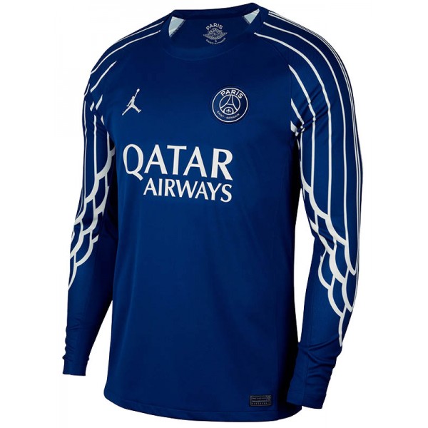Jordan paris saint-germain maillot de football à manches longues pour hommes 4e maillot de football de sport 2024-2025